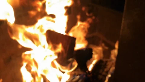 Campground Fire Pit Stock Footage 126015770
