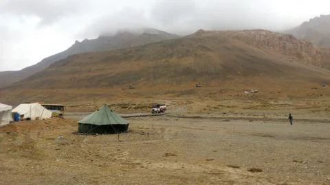 Campground in the mountains Foto stock
