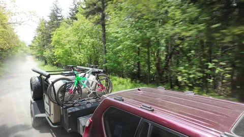 Camping Adventure Through the Forests of Dolly Sods With a Teardrop Trailer Video stock 311928231