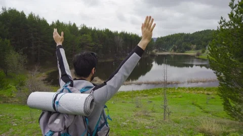 Camping and hiking. Stock Footage 198931252