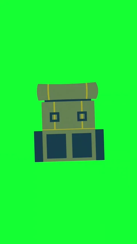 Camping Backpack Bag Animation On Green Screen Video stock 346566593