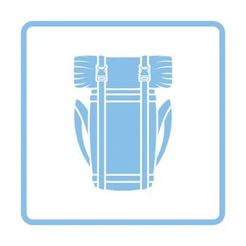 Camping backpack icon Stock Illustration