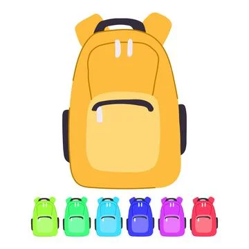 Camping backpack vector cartoon graphic Stock Illustration