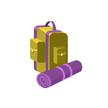 Camping Backpack. Vector Illustration イラスト素材