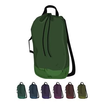 Camping bag camp cartoon vector graphic 스톡 일러스트