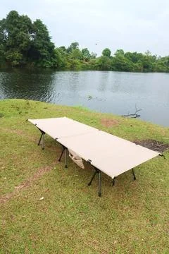 Camping bed Stock Photos