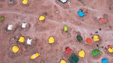 Camping in the big mountains Stock Footage 96165124