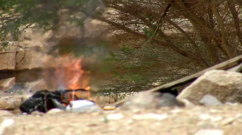 Camping bonfire 5. Stock Footage 664843