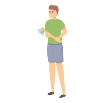 Camping boy icon cartoon vector. Camp child Ilustración de archivo
