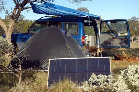 Camping in the bush Stock Photos