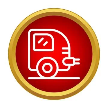Camping caravan trailer icon presenting travel leisure concept Stock-Illustration