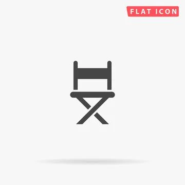 Camping Chair flat vector icon Stock Illustration