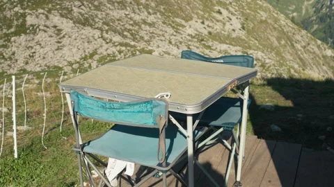 Camping chairs Stock Footage 318792764