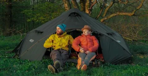 Camping chairs Stock Photos