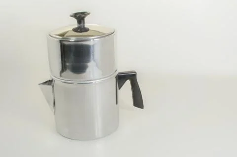 Camping Coffee Maker Pot Stock Photos