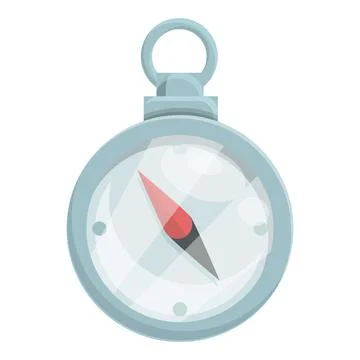 Camping compass icon cartoon vector. Camp forest Illustrazione stock