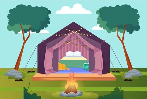 Camping Concept Illustration Illustrazione stock