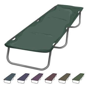 Camping cot camp cartoon vector graphic 库存插图