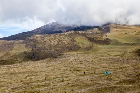 Camping at Cotopaxi Stock Photos