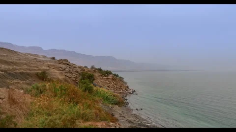 Camping on the Dead Sea Stock Footage 270180047