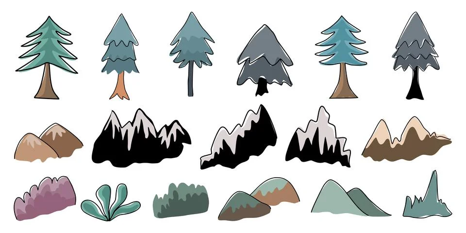 Camping decorations elements  Stock-Illustration
