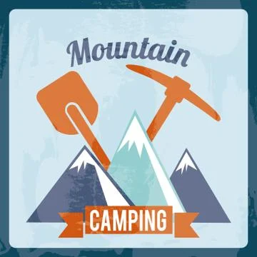 Camping design over blue background vector illustration Ilustração Stock