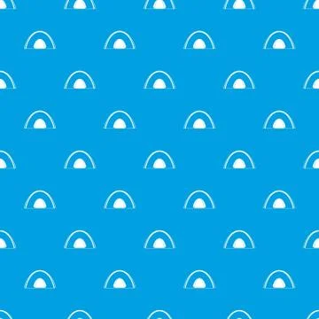 Camping dome tent pattern seamless blue Stock Illustration