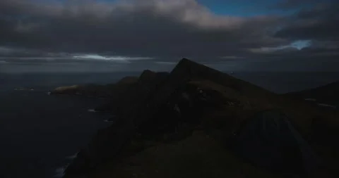 Camping on the edge of a cliff. Stock Footage 132300042