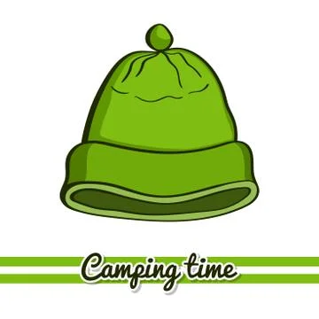 Camping Equipment Hat Stock Illustration