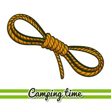 Camping Equipment Rope Stock-Illustration