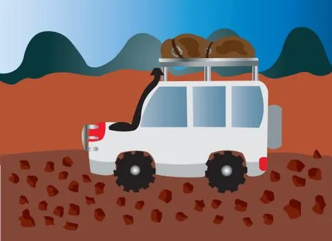 Camping expedition 2 Stock Illustration