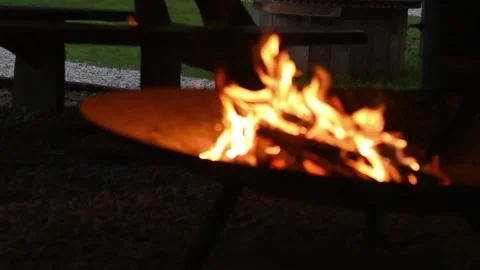 Camping fire Stock Footage 170647347