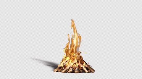 Camping Fire Loop With Alpha Channel Outdoor Campfire Animation with Transpa Stockbeeldmateriaal 333229957