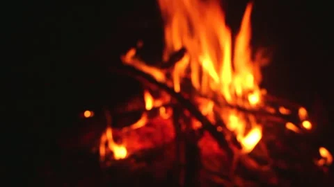Camping fire without focus Stock Footage 293317066