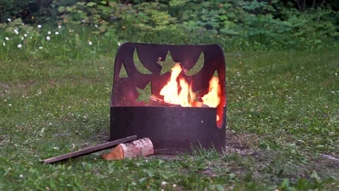 Camping firepit Stock Footage 116707548