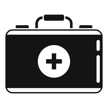 Camping first aid kit icon, simple style Stock Illustration