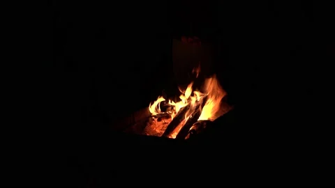 Camping flame without sound Stock Footage 135354322