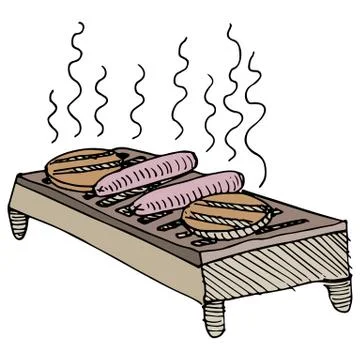 Camping grill Stock Illustration