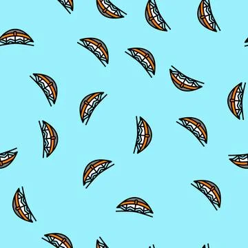 Camping hammock glamping vector seamless pattern Illustrazione stock