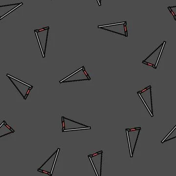Camping hand saw vector seamless pattern Illustrazione stock
