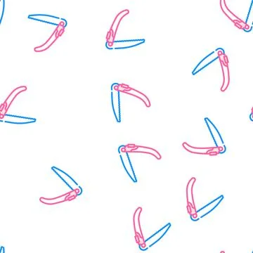 Camping hand saw vector seamless pattern Illustrazione stock