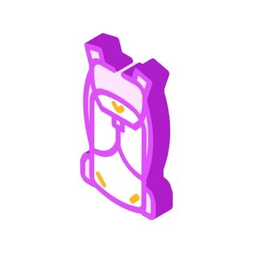 Camping hiking backpack isometric icon vector illustration Stock Illustration