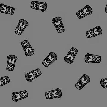 Camping hiking backpack vector seamless pattern Illustrazione stock