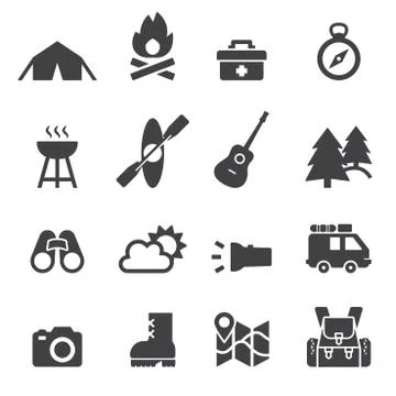 Camping icon Stock Illustration