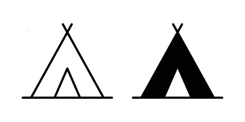 Camping icon vector editable eps10 Stock Illustration