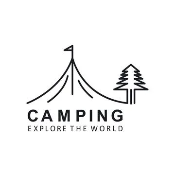 Camping icon vector illustration concept design template Stock Illustration