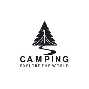 Camping icon vector illustration concept design template Stock Illustration
