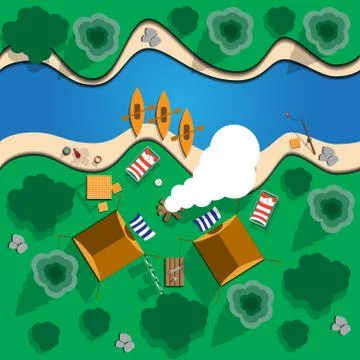 Camping. Stock Illustration