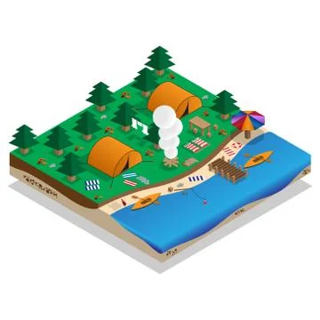 Camping. Stock Illustration