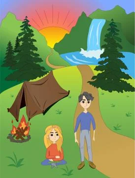 Camping Stock Illustration